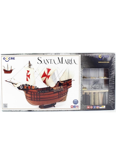 Occre 12010 1/50 Ölçek, Santa Maria, 53 Cm. Yelkenli İspanyol Keşif Gemisi, Ahşap Model Kiti