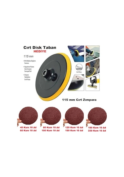 Venoa Cırt Zımpara Kağıdı 115 Mm Paket 80 Adet