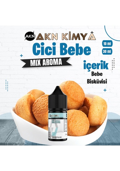Akn Kimya Cici Bebe Mix Aroma Bebe Bisküvisi Gıda Aroması 10 Ml