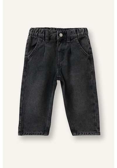 Defacto Baggy Fıt Beli Lastikli Standart Paça Pamuklu Jean Pantolon Kız Bebek H7115a526aunm55 Gri-nm55