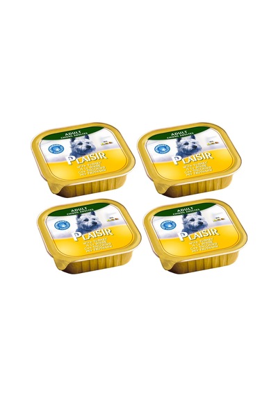 Plaisir Hindi Etli Pate Konserve Yetişkin Köpek Maması 4 x 150 G