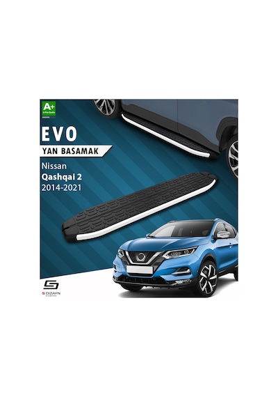 S-dizayn Nissan Qashqai 2 Evo Aluminyum Yan Basamak 173 Cm 2014-2021