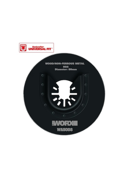 WORX WA5008 Çok Amaçlı Raspalama Makinası İçin 80mm 360˚ Metal, Ahşap, Fiberglas, PVC Universal Kesme Bıçağı