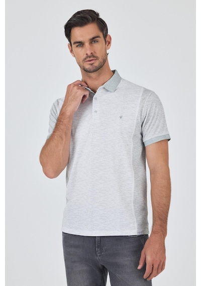 Kısa Kol Baskılı Pike Polo Yaka Cepsiz Slim Fit Tişört 1011250167 Su Yeşili