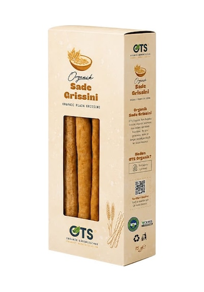 Ots Organik Sade Grisini 75 Gr Organik Sertifikalı, Pestisit Analizli 75 G