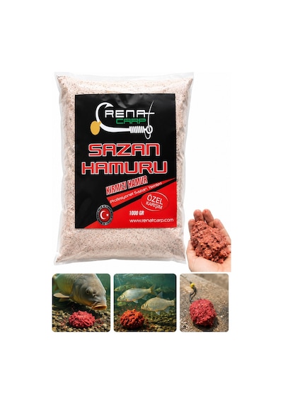 Renat Carp Özel Kokulu Kırmızı Sazan Hamur Unu 1000 Gr