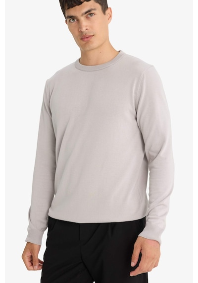 Defacto Regular Fit Bisiklet Yaka Triko Kazak A5268ax25augr192 Gri