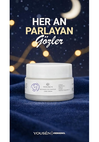 Göz Altı Torbaları İçin Kırışıklık Karşıtı Aydınlatıcı Göz Çevresi Bakım Kremi Gözaltı Morlukları 20 Ml