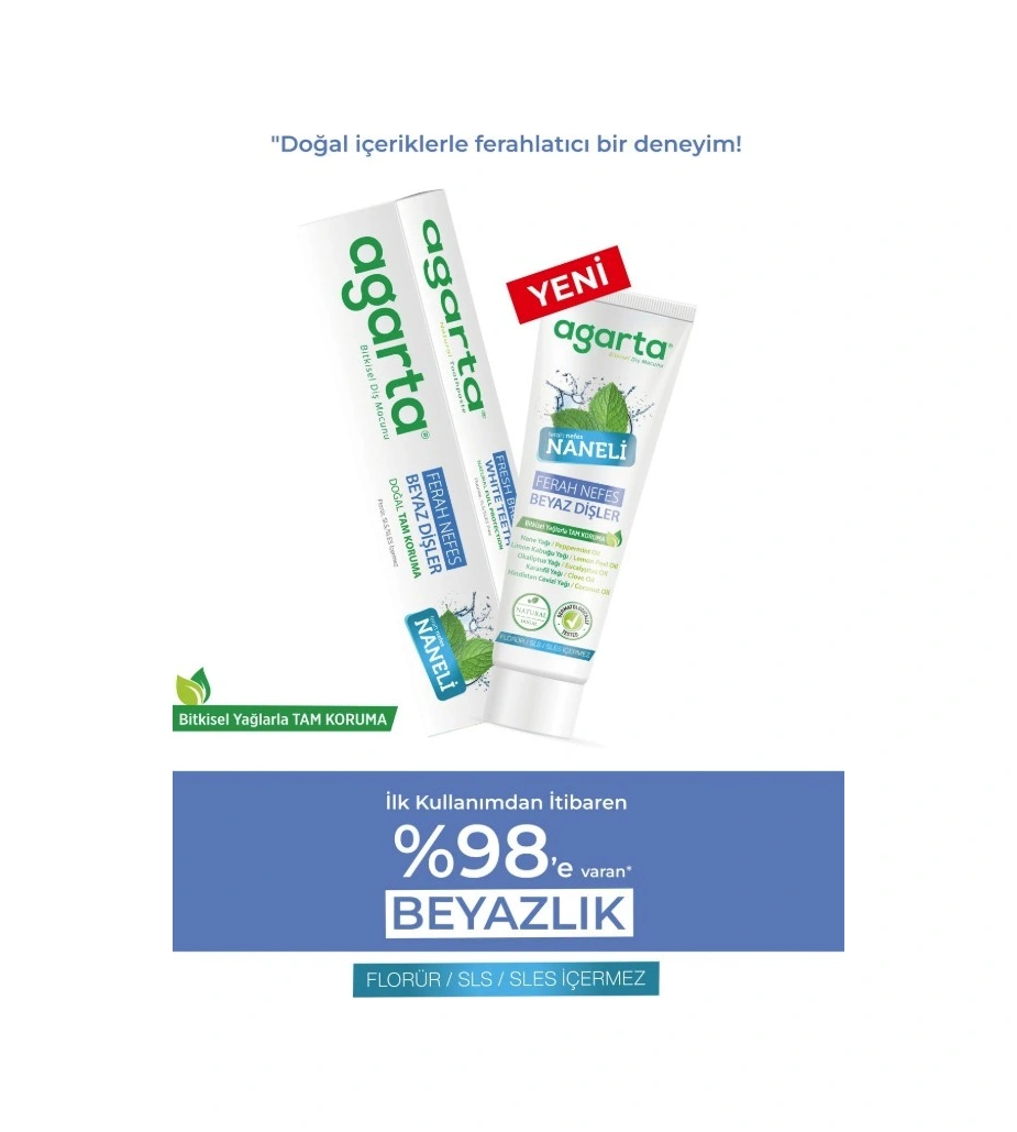 Agarta Doğal Naneli Diş Macunu 100 Ml