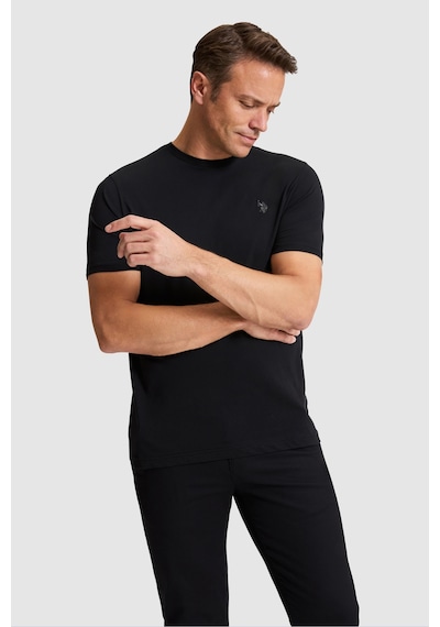 U.s. Polo Assn. Erkek Siyah Tişört Basic 50322312-vr046