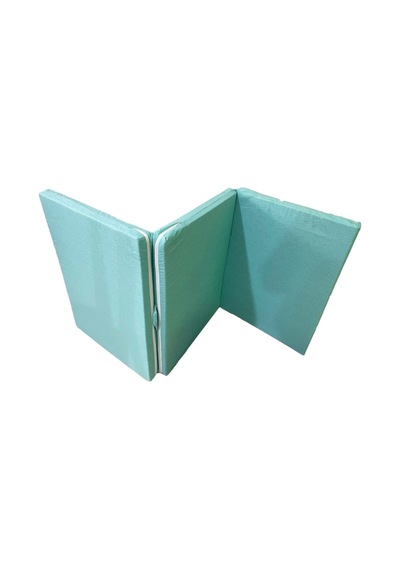 Tek Kişilik Katlanır Yer Yatağı Sünger Yatak Su Yeşili Kırçıllı 80x180 Cm-6 Cm