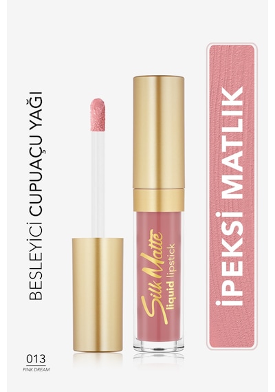 Flormar Kadife Dokulu Likit Mat Ruj Silk Matte Liquid Lipstick - 013 PINK DREAM - 8690604505401