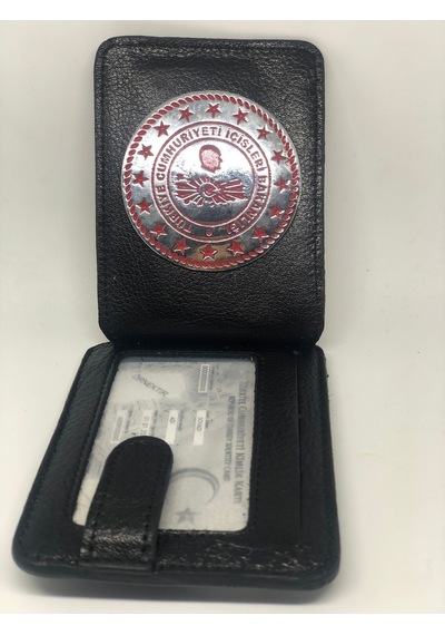 Içişleri Bakanlığı Rozetli Kredi Kartlık Hakiki Deri Tc017