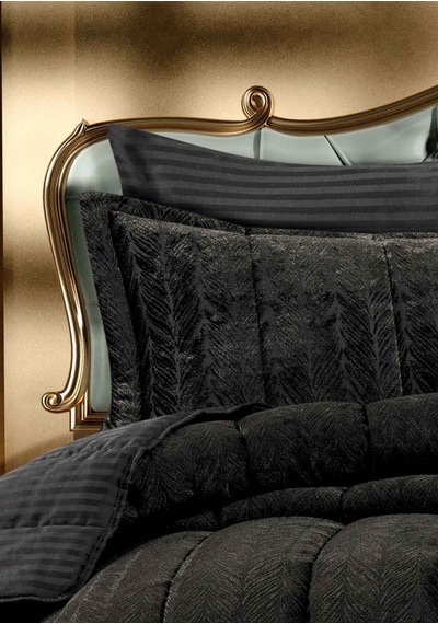 Home Kadife Confort 6 Parça Çift Kişilik 230 X 240 Uyku Seti Antrasit