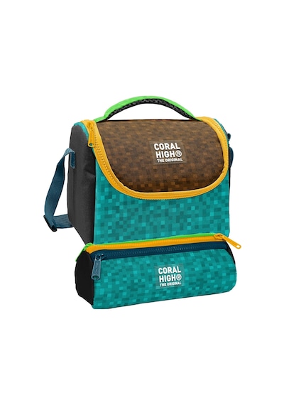 Coral High Beslenme Çantası Ve Üç Gözlü Kalemlik Seti - Siyah Yeşil Kahverengi Craft Desenli Erkek Çocuk 37116 Kahverengi - Yeşil Coral High Beslenme Çantası Ve Üç Gözlü Kalemlik Seti - Siyah Yeşil Kahverengi Craft Desenli Erkek Çocuk 37116 Kahverengi - Yeşil