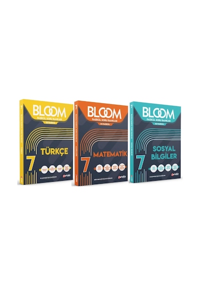 Artıbir Yayınları 7. Sınıf Bloom Türkçe + Matematik + Sosyal Bilgiler Fasikül Soru Bankası 3 Kitap