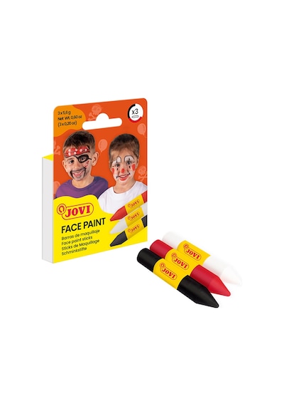 Jovı 175sc Yüz Boyası Stik Kalem 5,6gr Kırmızı-beyaz-siyah- 3'lü Renksiz