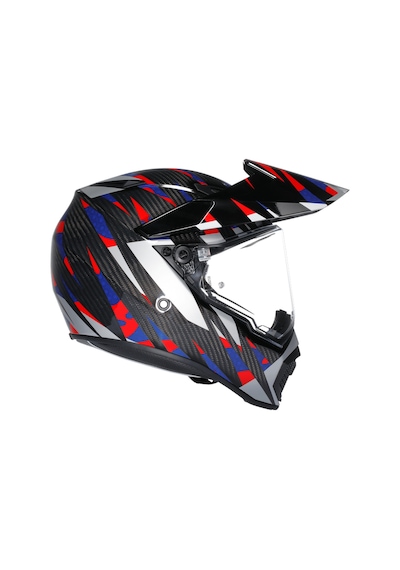 Agv Kask/ Ax9 Mplk Steppa Carbon/red/blue Renkli