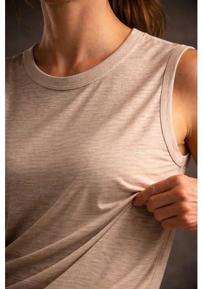 Valensdesign Flamlı Kumaş Sıfır Kolsuz Atlet Basic Spor Üst, Günlük Ve Fitness Kullanımına Uygun - Taş