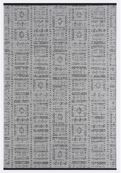 Gaia Gri Halı Yıkanabilir Kaymaz Taban Şönil Kilim Dokuma Pamuk Taban Kilim 10336 Gri