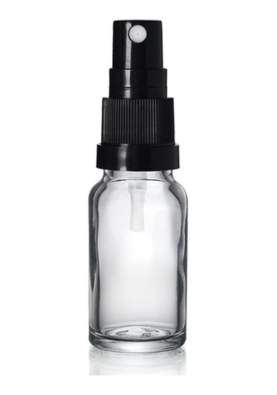 10ml Şeffaf Cam, Siyah Sprey Başlıklı Şişe, 12 Adet, Cam Şişe, Sprey Şişesi, Ecza Şişesi, Dropper Şişe, Medikal Şişe