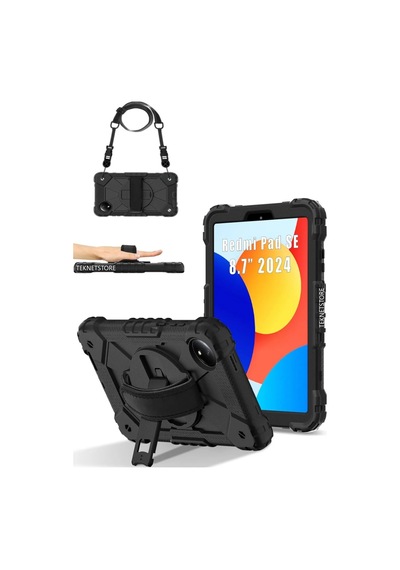 Xiaomi Redmi Pad Se 8.7 Inç Kılıf Askılı Yüksek Koruma Defender Standlı Case Kılıf Xiaomi Redmi Pad Se 8.7 Inç Kılıf Askılı Yüksek Koruma Defender Standlı Case Kılıf
