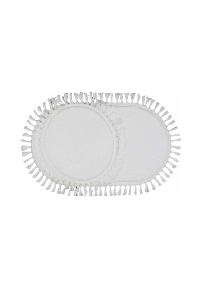 My Evilla Modern Simirna Dekoratif Peluş Oval Ponpon Saçaklı Klozet Takımı 001