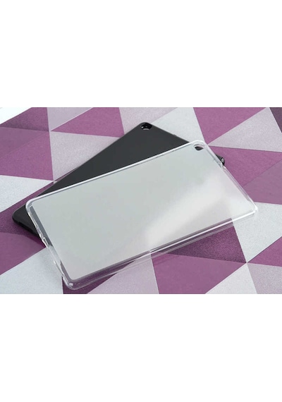 Galaxy Uyumlu  Tab A 8.0 T290 Kılıf Frm Tablet Süper Silikon Kapak-beyaz Arka Kapak
