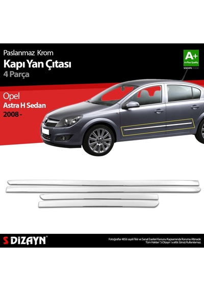 Opel Astra H Sd Krom Kapı Yan Çıtası 2008 Üzeri