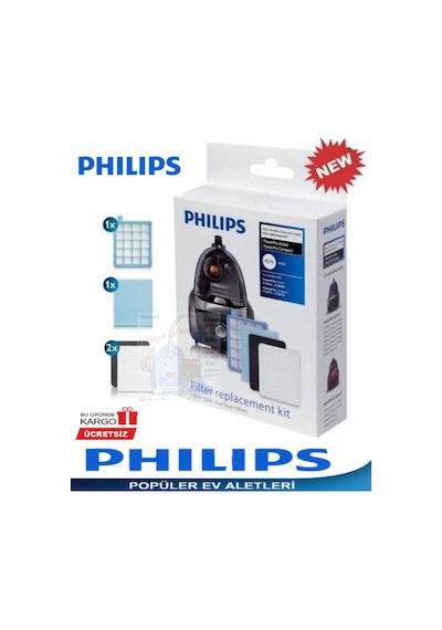 Yeni Phılıps Uyumlu Powerpro Active Fc 8645/91 Hepa Filtre Seti