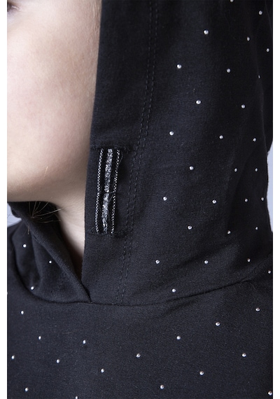 Toontoy Kız Çocuk Taş İşlemeli Sweatshirt Siyah