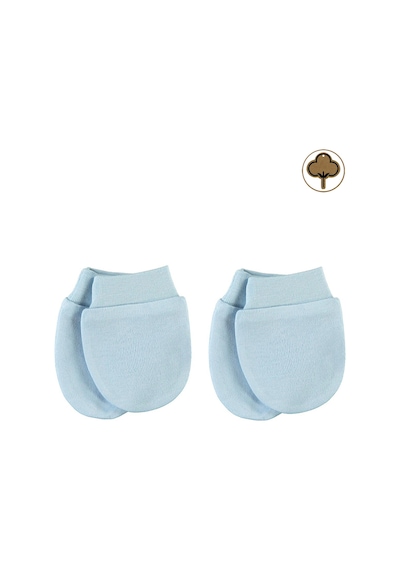 Civil Baby Bebek Organik 2'li Eldiven 0+ Ay Mavi