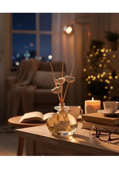 Gece Yarısı Seramik Taş Çiçekli Çubuklu Oda Kokusu Midnight 80 Ml 001 - Beyaz