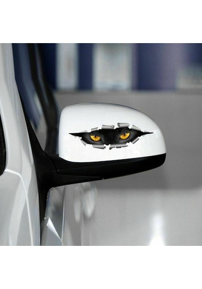 Arabadan Bakan Canavar Göz Araba Sticker Yapıştırma 17Cm