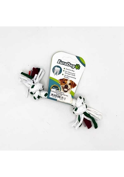 Eurodog Diş İpi İki Düğüm Kalın Yeşil Beyaz 15 Cm N708
