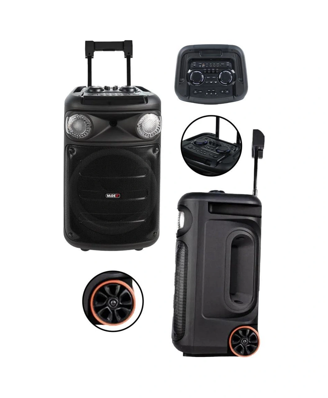 Midex 1300 Watt Ekholu Kablosuz Mikrofonlu Şarjlı Mevlüt Anfisi Mxr-1300 Bluetoth Usb
