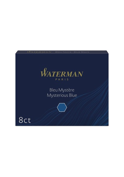Waterman Kartuş, 8'li Kutu, Siyah/mavi