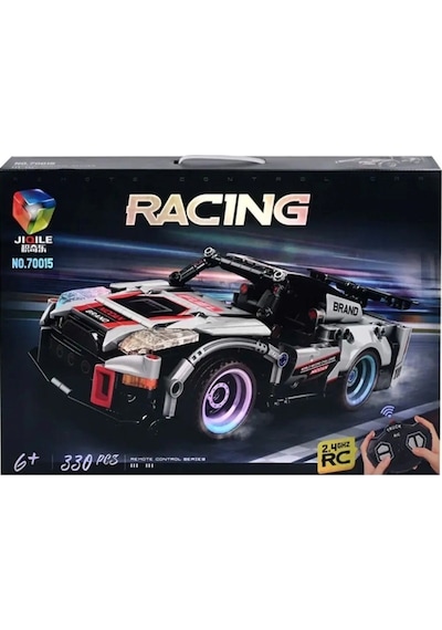 Blok Racing Uzaktan Kumandalı Araba Yapım Blok Seti 380 Parça 2.4ghz Rc 6+
