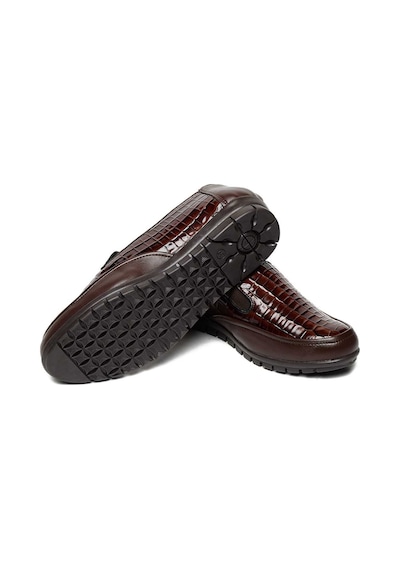 Bestello Bağcıksız Termo Taban Comfort 018-m136-1-25k Kadın Ayakkabı Kahve Kroko