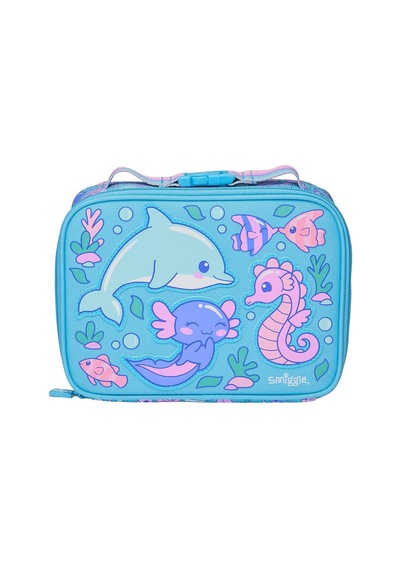 Smiggle Little Journeys Mini Kare Beslenme Çantası Aqua 458129 Çok Renkli