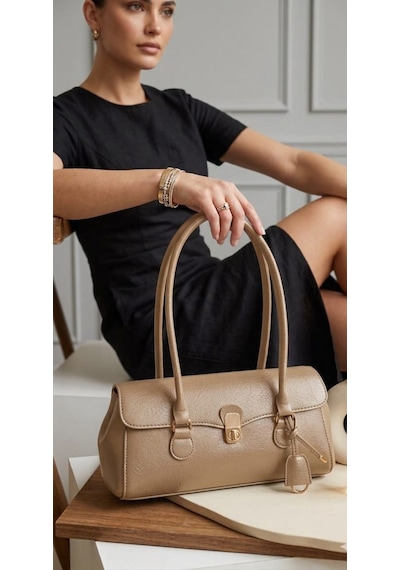 Housebags Jardin Elegance New Trend Omuz Çantası Vizon