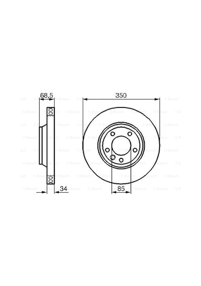 Vw Touareg 3.0Tdı 2006-2010 Bosch Ön Disk 2 Adet