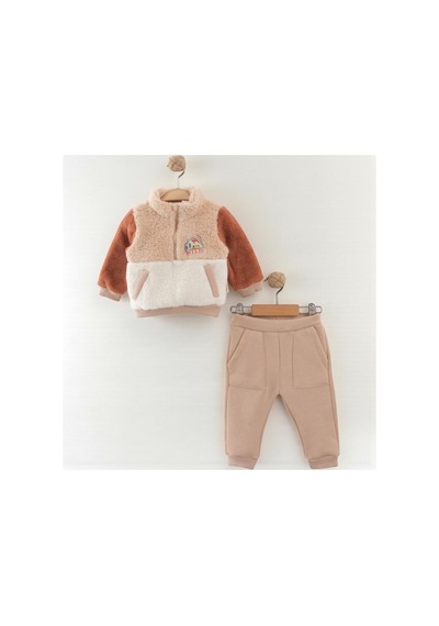 Altıntaş Baby Wild Peluş Fermuar Yakalı Sweat Ve Şardonlu Alt Premium Kalite Ürün Taba Taba