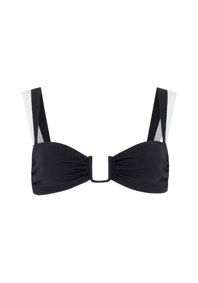 Away That Day Klasik Bağlamalı Bikini Üstü Siyah