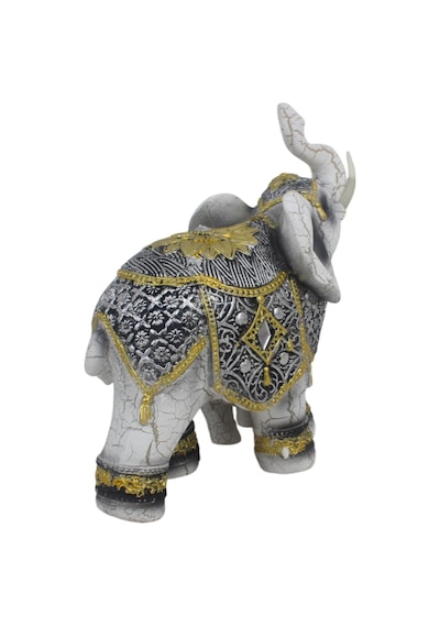 Lüks Nakış İşlemeli Anne Ve Yavru Fil Heykeli Feng Shui Şans Getiren Dekoratif Masaüstü Biblo 17 Cm. 74221562