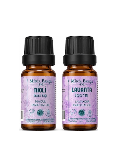 Minia Bahçe Bitki Ve Sanat Atölyesi Nioli Niaouli & Lavanta Uçucu Yağ Seti 2 x 10 ML