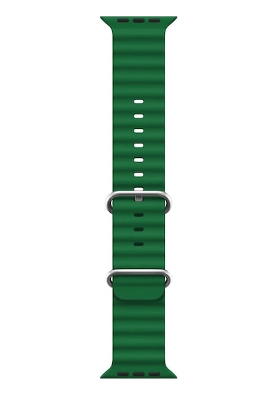 Microsonic Apple Uyumlu  Watch Series 7 41mm Kordon Ocean Band Yeşil
