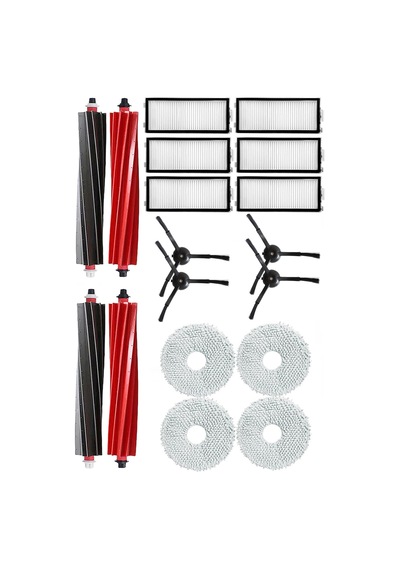 Rovexa Roborock Qrevo Master Uyumlu 6 Aylık Yaşam Kiti Siyah Yan Fırçalı 6 Aylık Siyah Yaşam Kiti