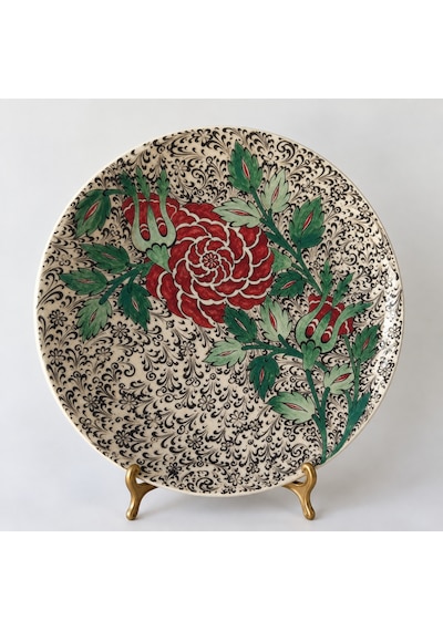 Kırmızı Siyah Tabak 30cm