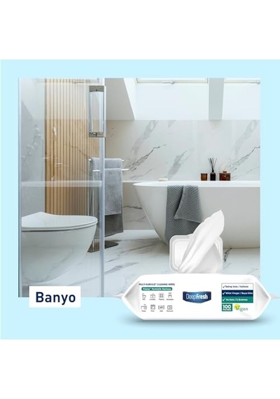 İz Bırakmaz Yüzey Temizleme Havlusu Karbonat &amp Beyaz Sirke 100 Yaprak 3'lü Paket Genel